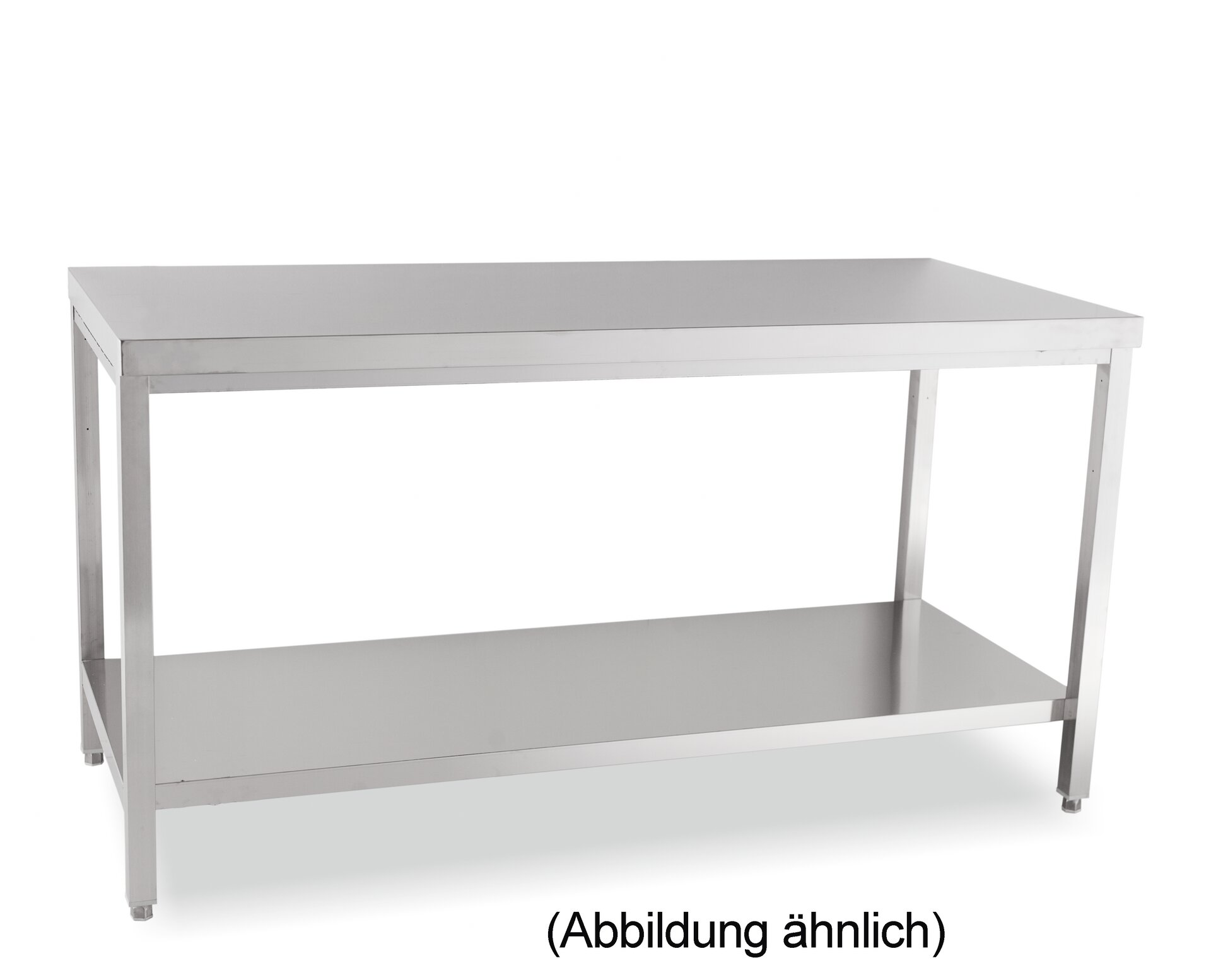 Arbeitstisch verschweißt mit Ablageboden ohne Aufkantung 1200 x 600 x 850 mm