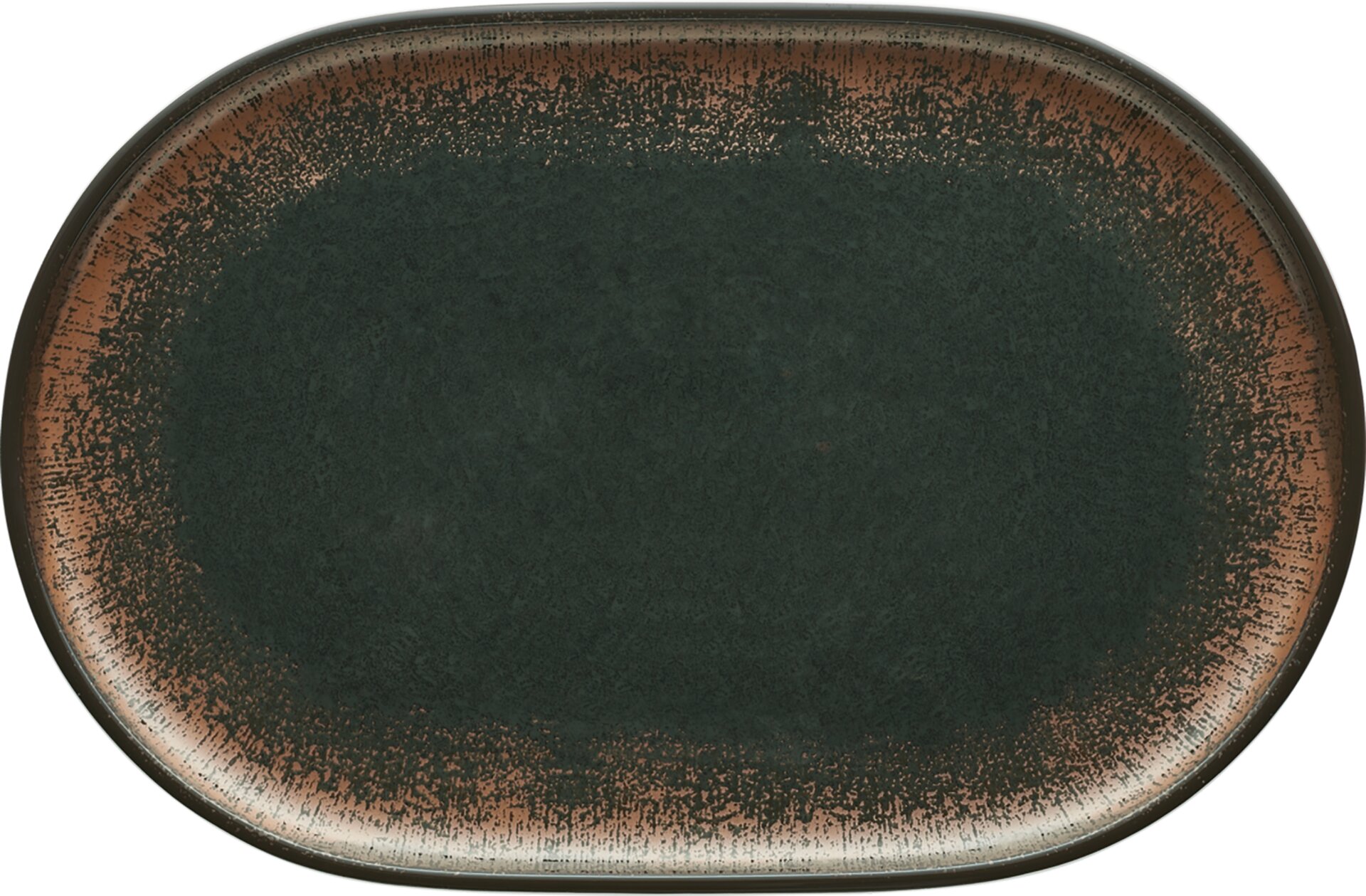 Coupplatte oval 360 x 235 mm schwarz Shiro Komodo
