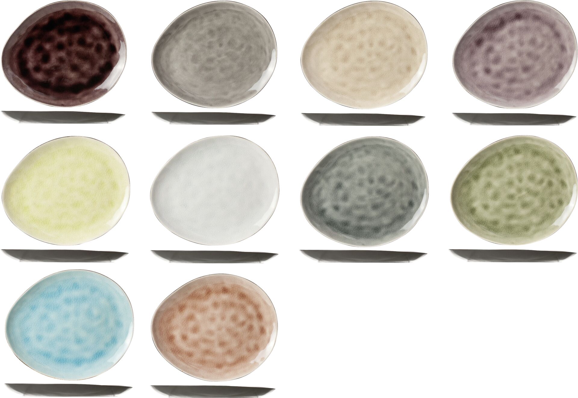 Platte "Fun" farbig sortiert Steinzeug