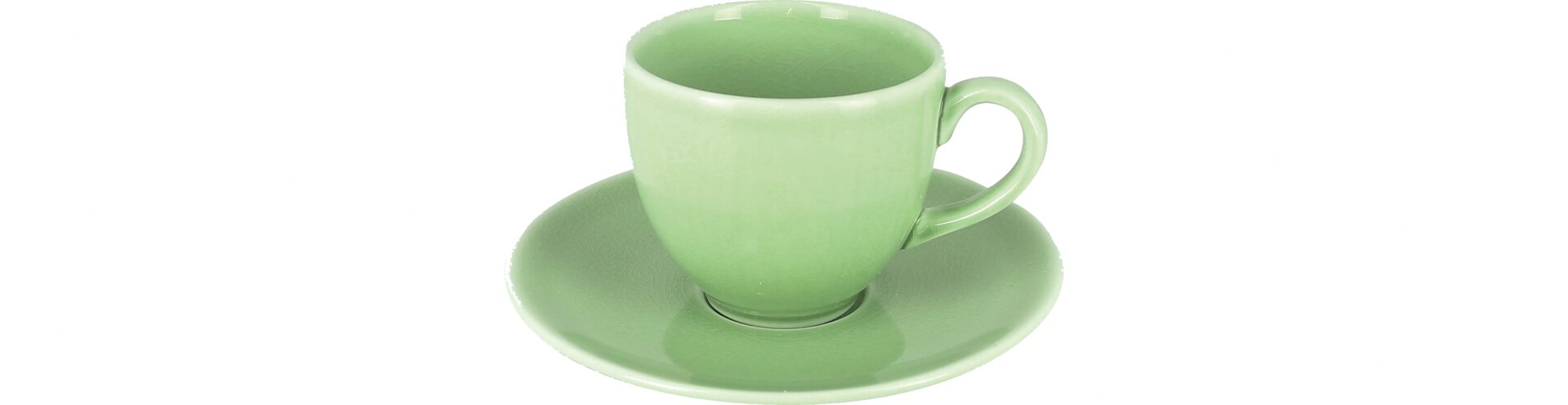 Kaffeetasse 85 mm / 0,20 l plain-green Vintage