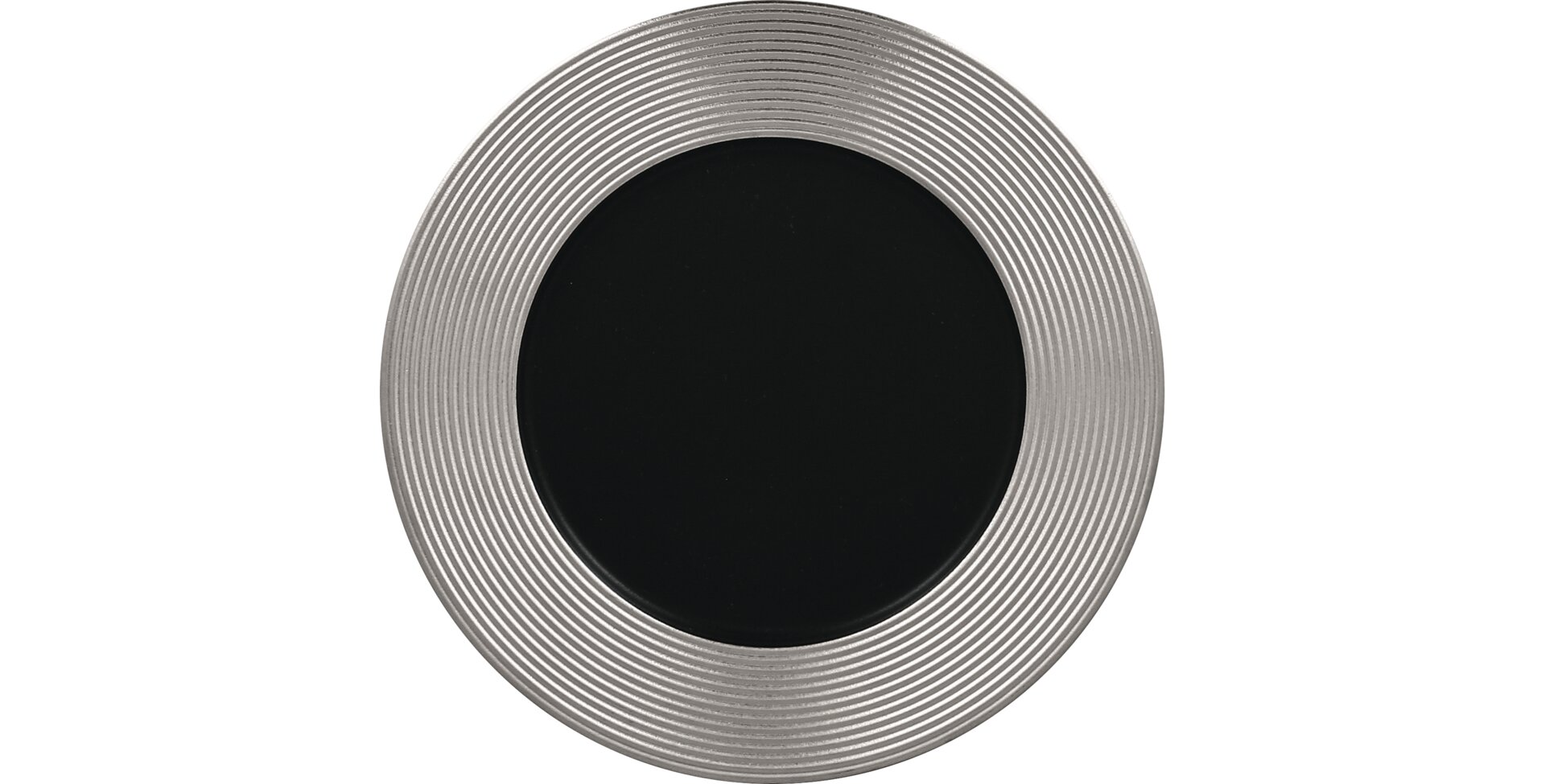 Teller flach 220 mm schwarz / silber