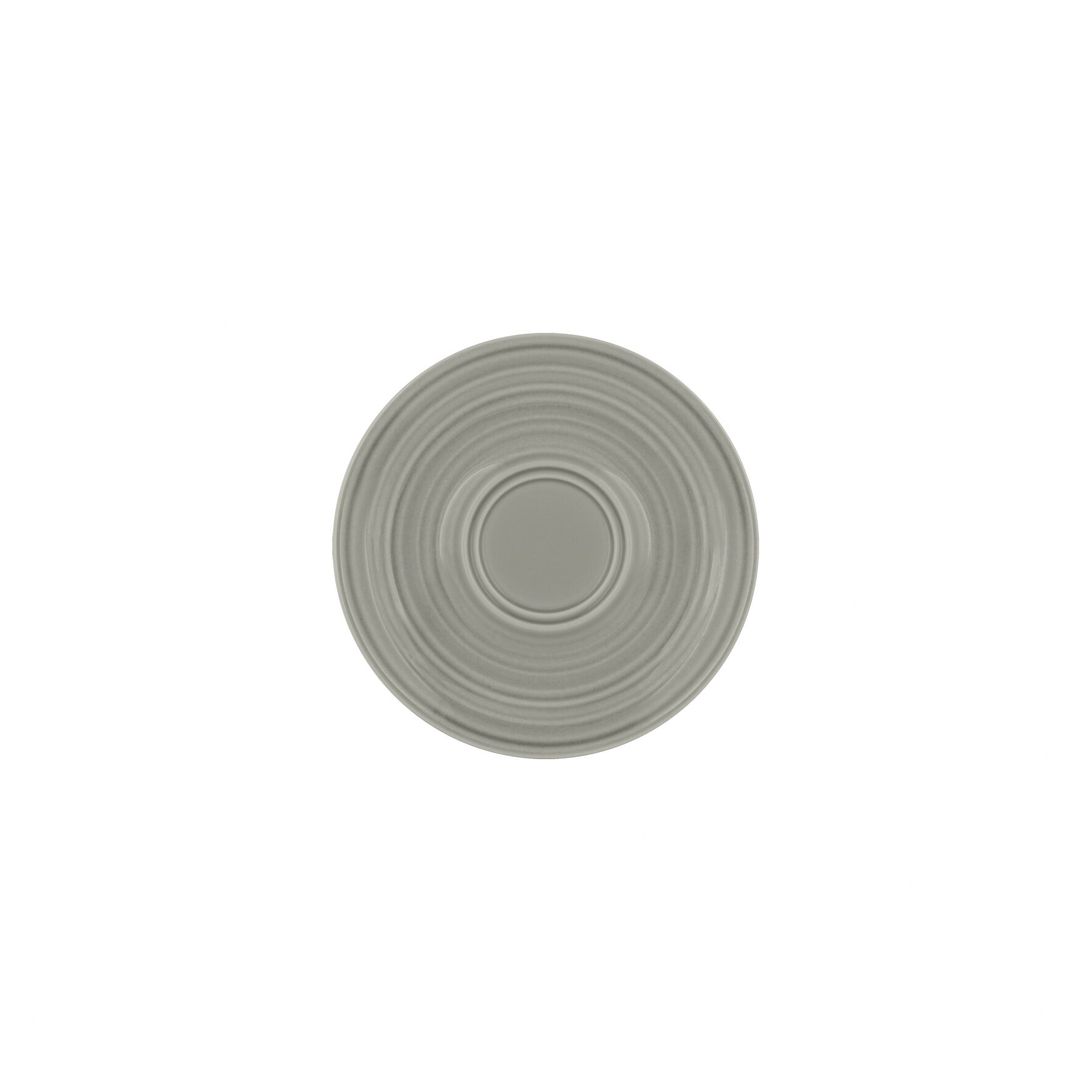 Untertasse 165 mm mit Doppelspiegel Struktur grau
