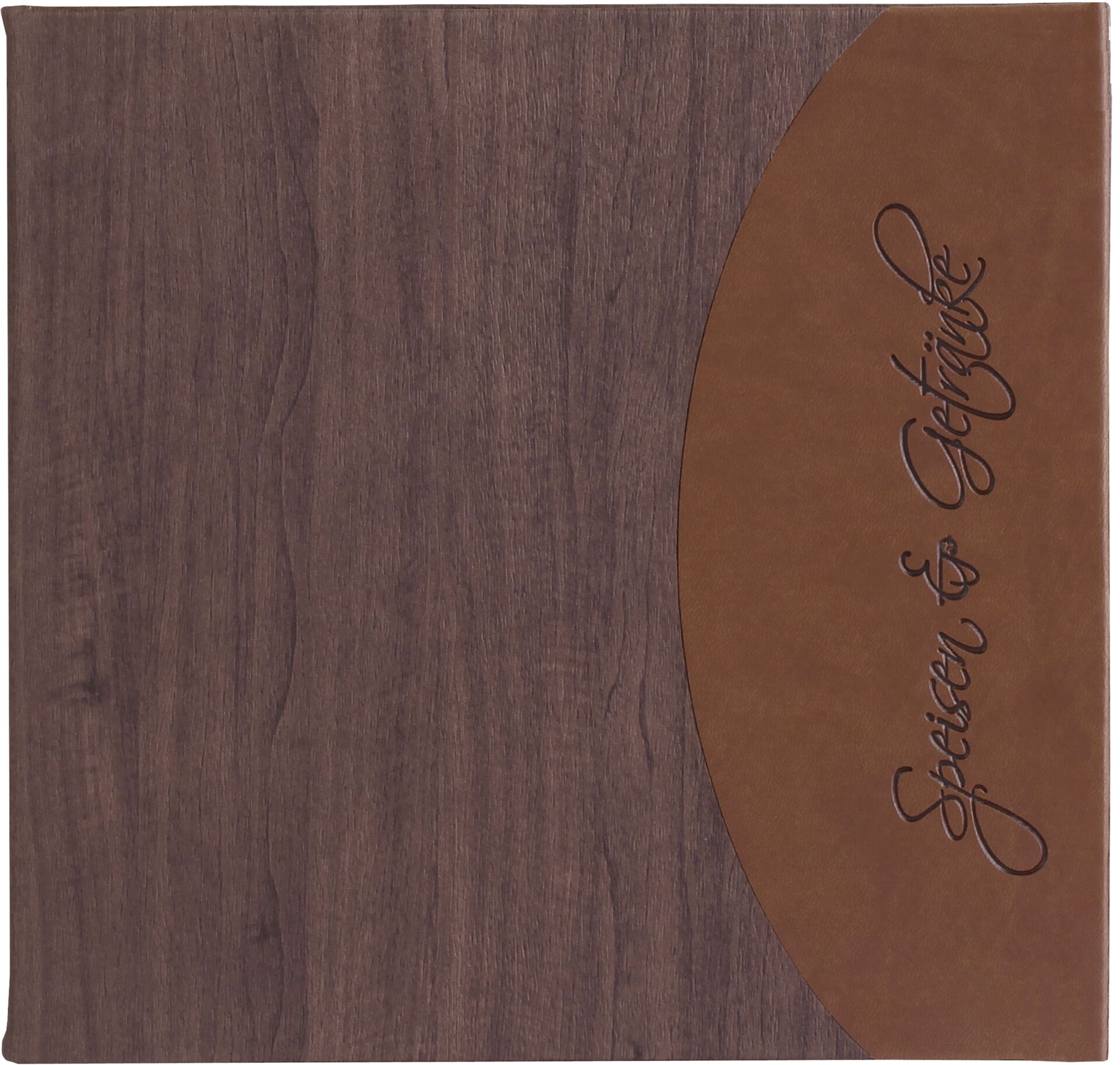 Speisenkarte "Felie" quadratisch dunkelbraun + braun