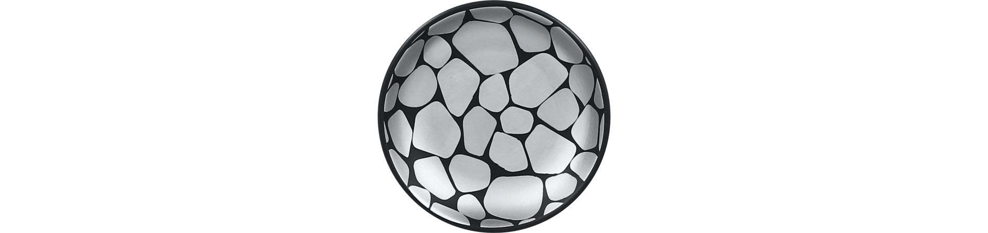 Butterschale 90 mm / 0,13 l silber / schwarz