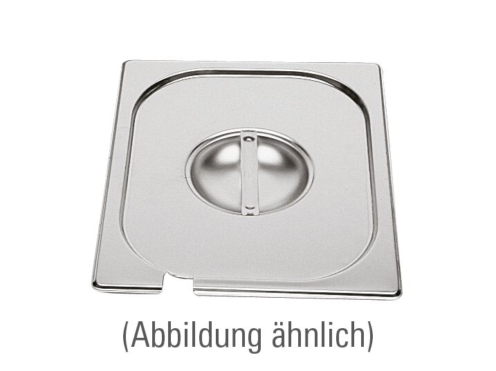 GN-Deckel GN 1/1 530 x 325 mm mit Löffelausschnitt Edelstahl