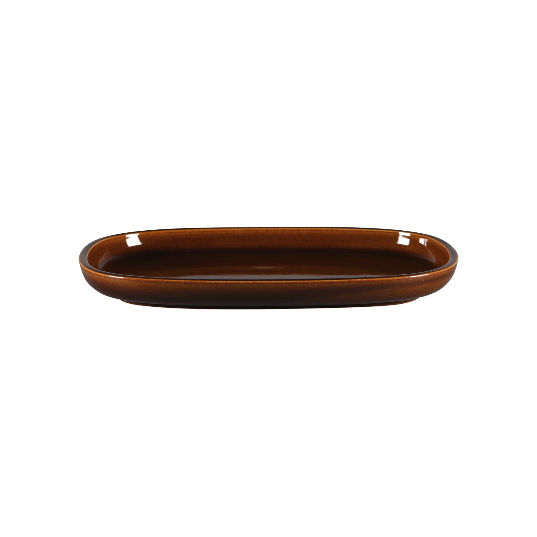 Platte oval flach 261 x 180 mm honey brown Ease Honey Brown