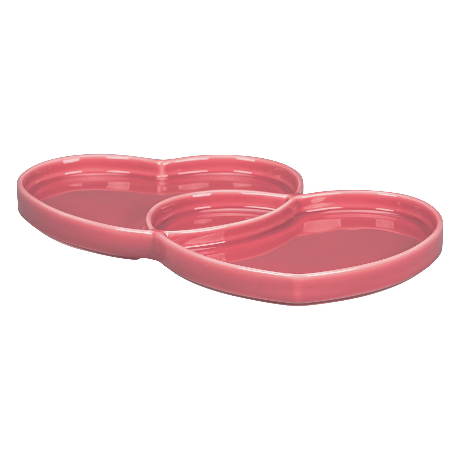 Teller flach zum Teilen 290 x 264 x 25 mm / 0,55 l pink Cliché
