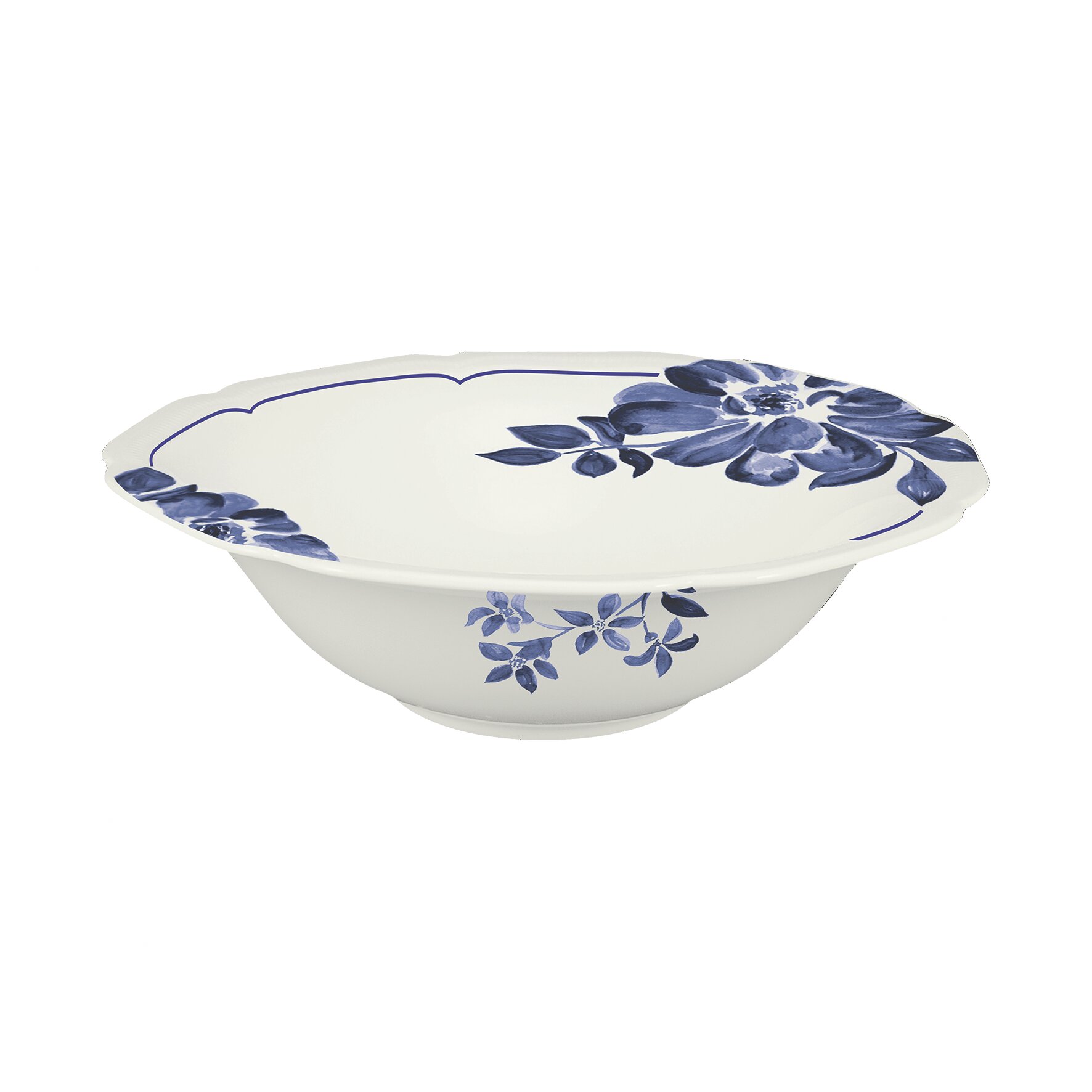 Schüssel rund mit Relief 243 mm / 1,00 l blue Floral Charm