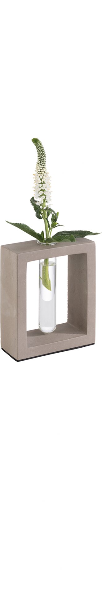 Vase + Glaseinsatz 0,025 l / 100 x 45 x 125 mm Beton