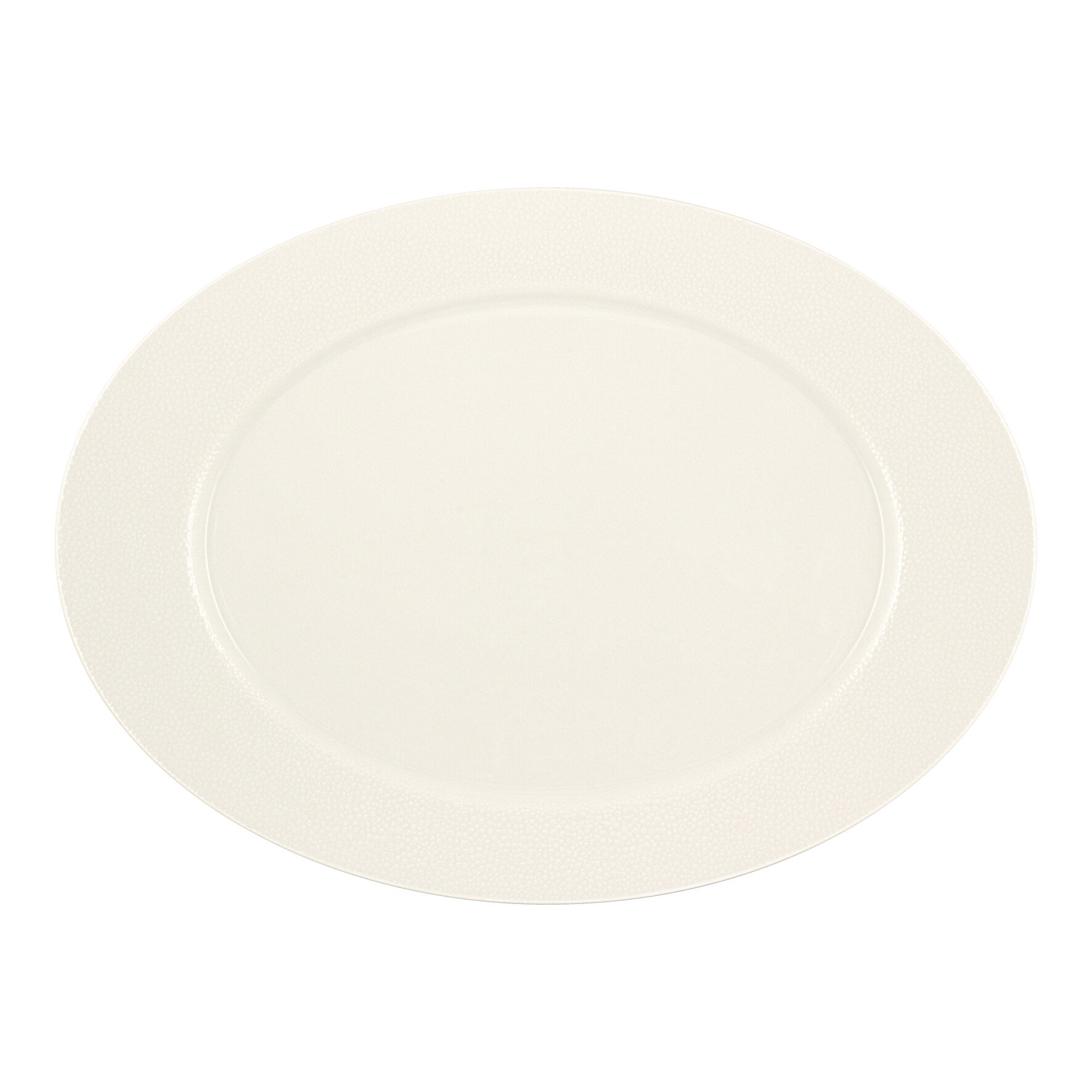 Platte oval Fahne 379 x 278 mm light Purity Pearls