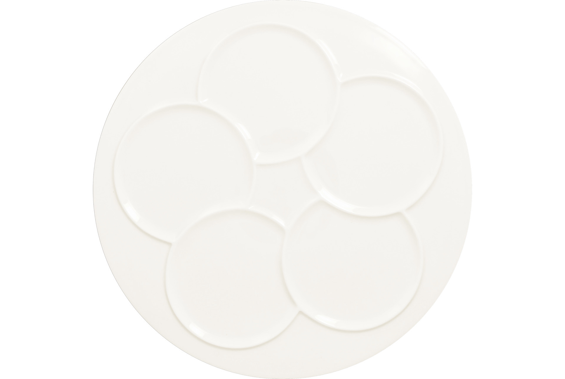 Teller rund mit 5 Zonen create 300 mm plain-white