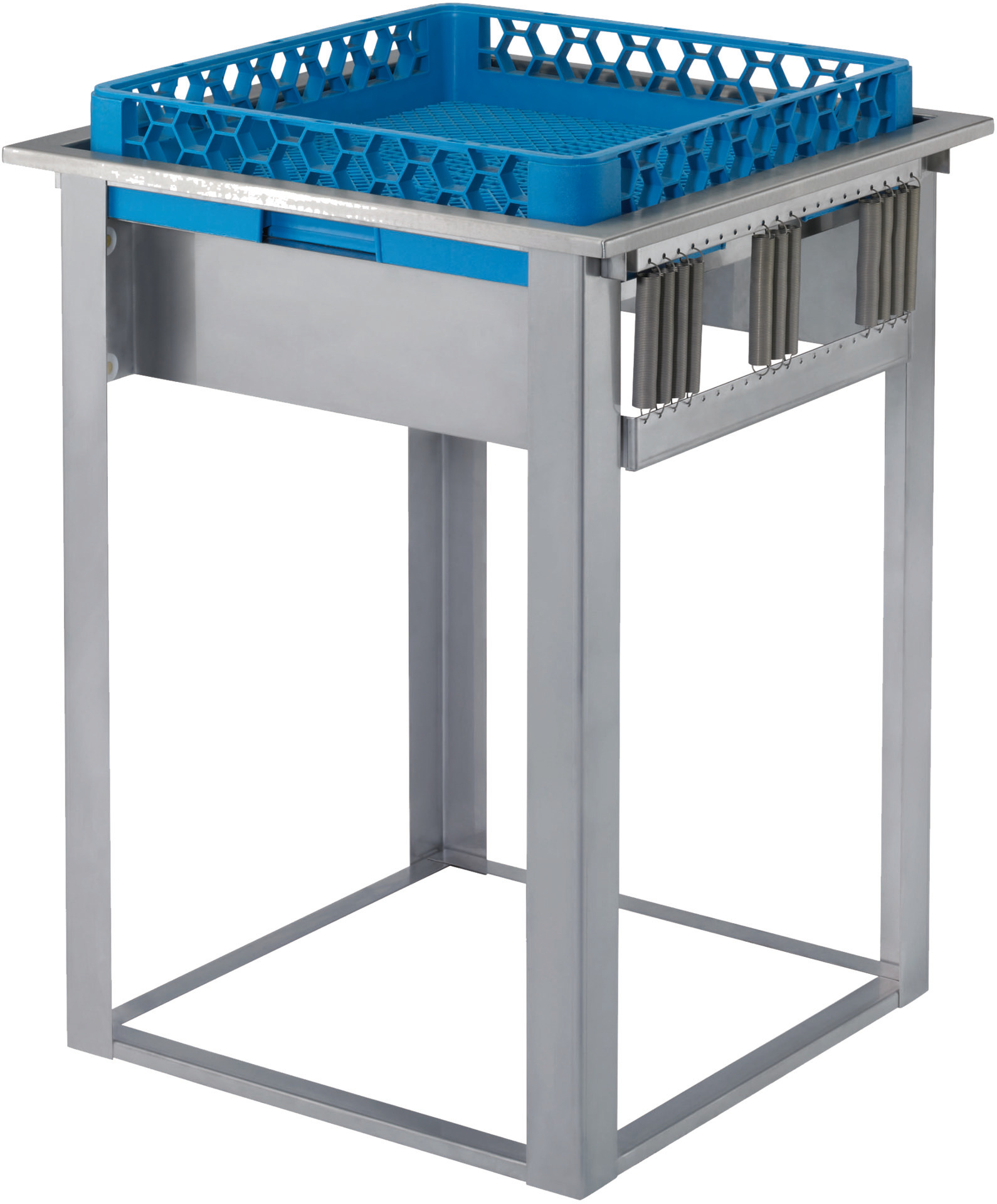 Einbau-Korbspender beheizt 500 x 500 mm Außenmaß 590 x 566 x 745 mm