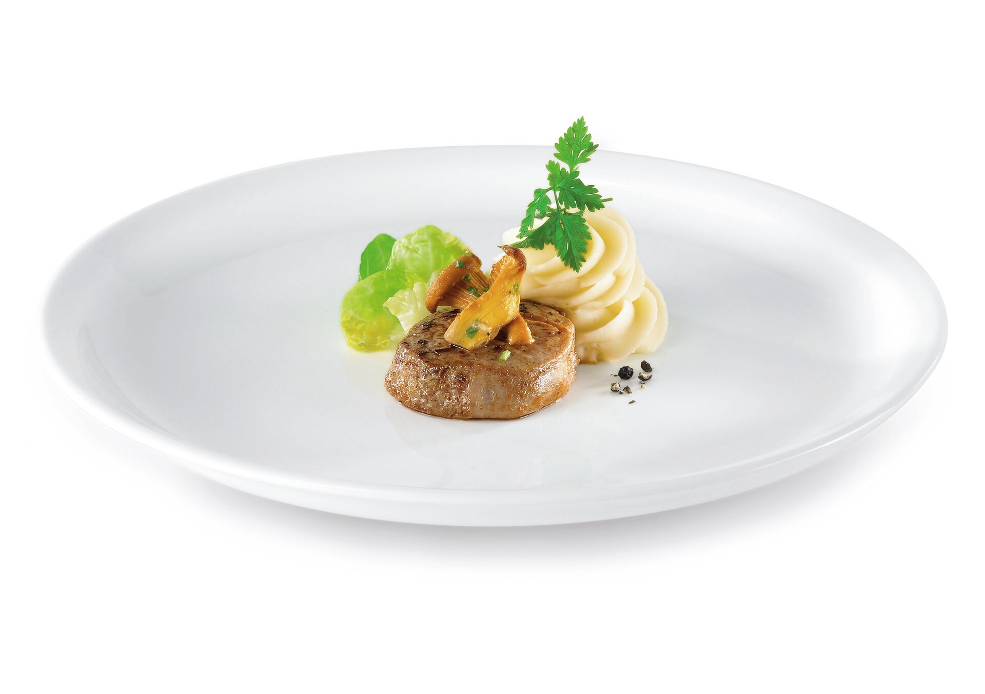 Coupteller flach rund 280 mm crème