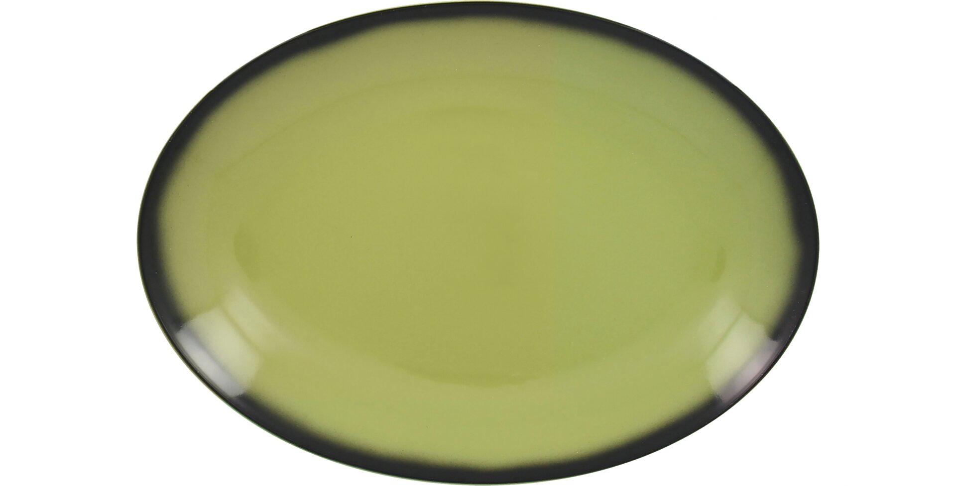Platte oval 260 x 190 mm hellgrün Lea