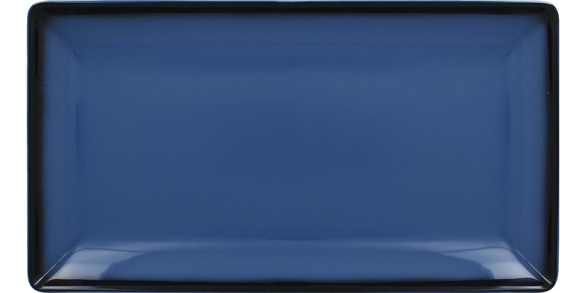 Servierteller rechteckig 335 x 181 mm blau Lea