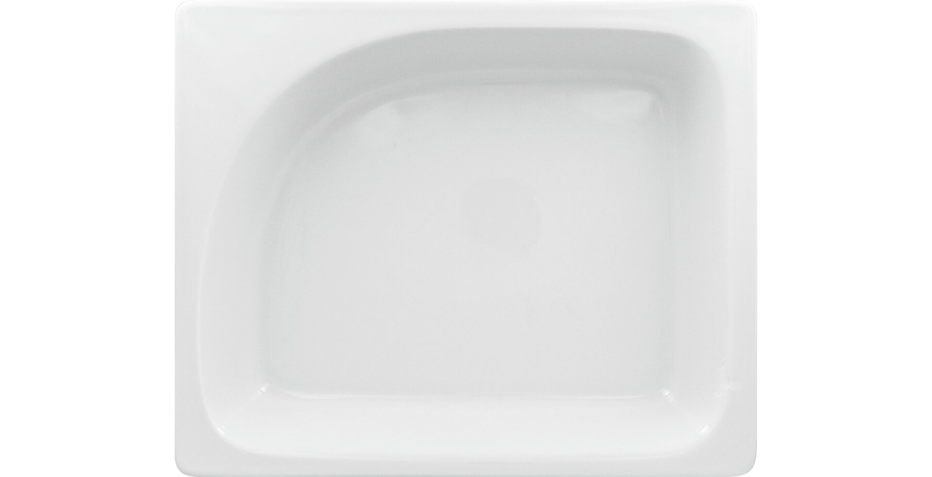 GN-Schale GN 1/2 325 x 265 x 65 mm / 3,30 l plain-white Zamma