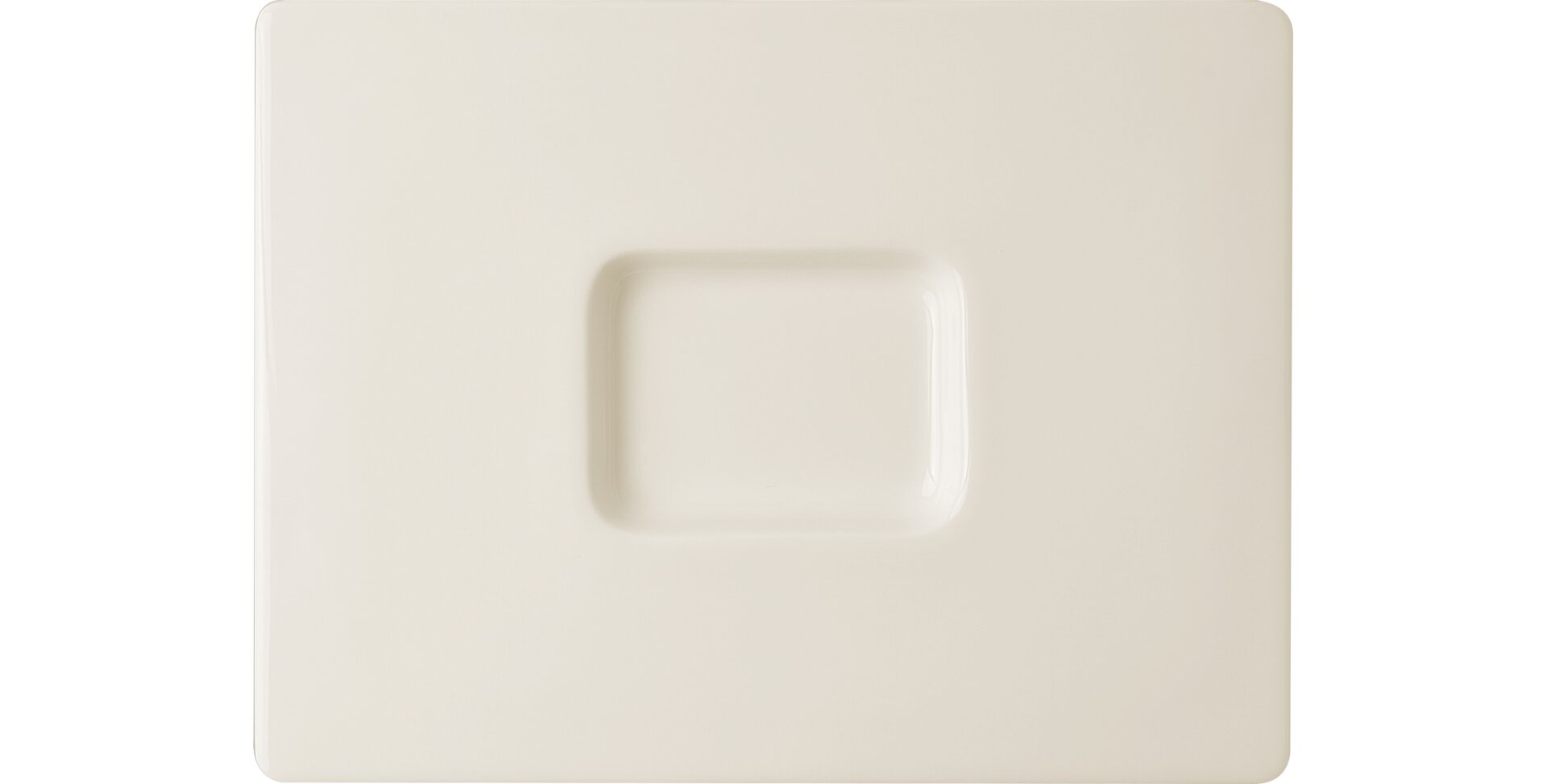 Teller rechteckig 1 quadratische Fläche  Coriandre 290 x 220 mm crème
