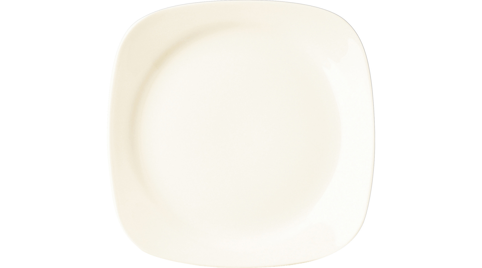 Teller flach quadratisch 240 x 240 mm crème