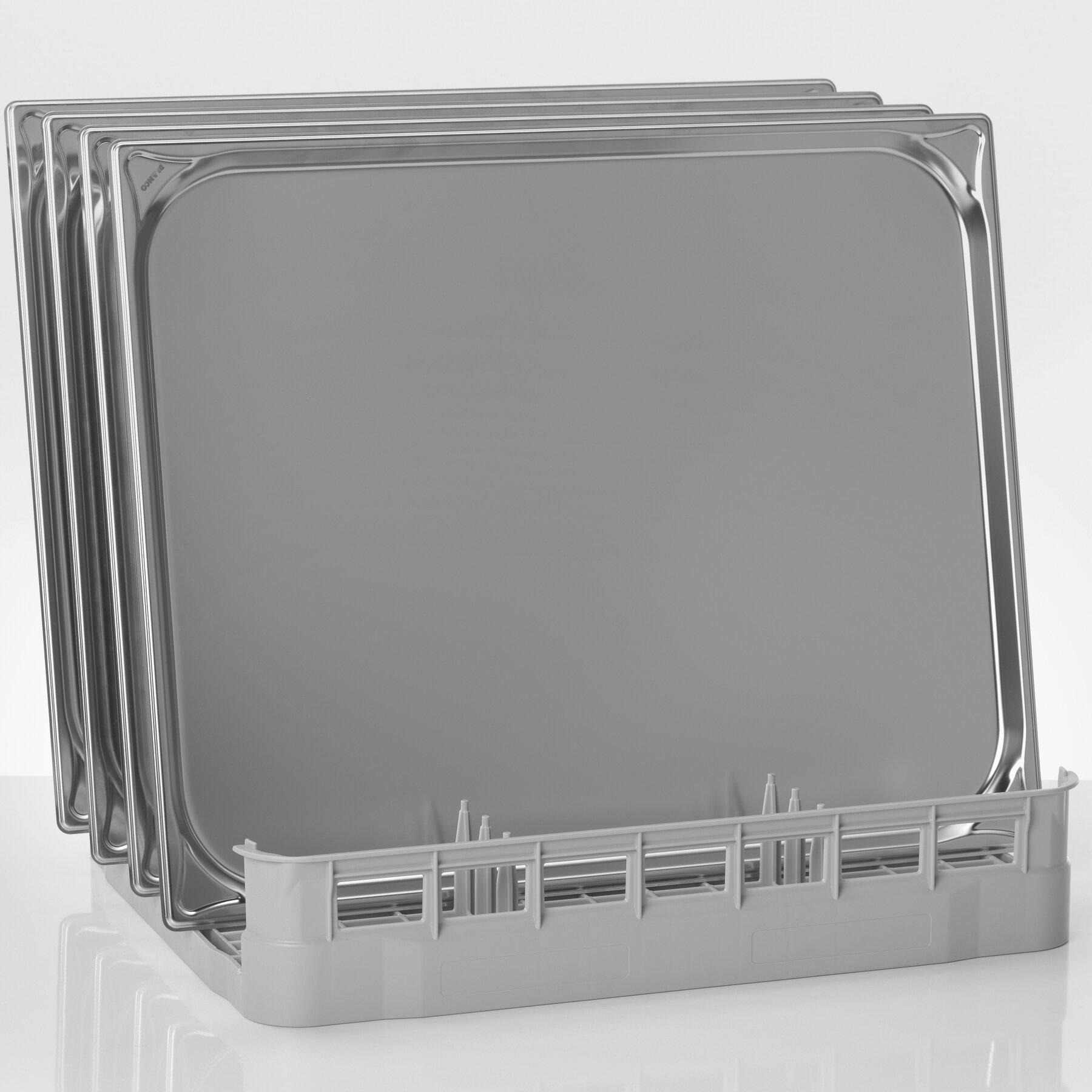 Bleche- / Tablettkorb Größe XL / 10/12 Reihen / Kunststoff / 600 x 500 x 120 mm