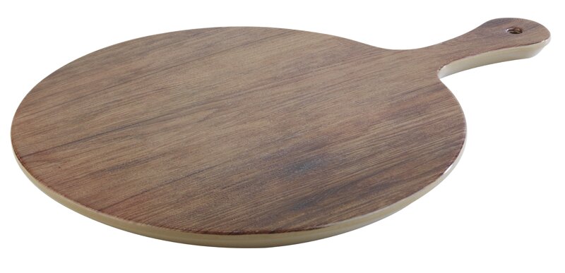 Tablett rund 300 x 300 x 15 mm Grifflänge 120 mm Holzoptik Eiche
