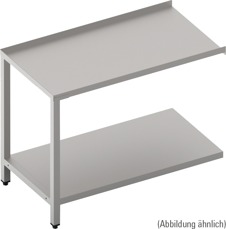 Ablauftisch mit Ablagebord 600 mm breit
