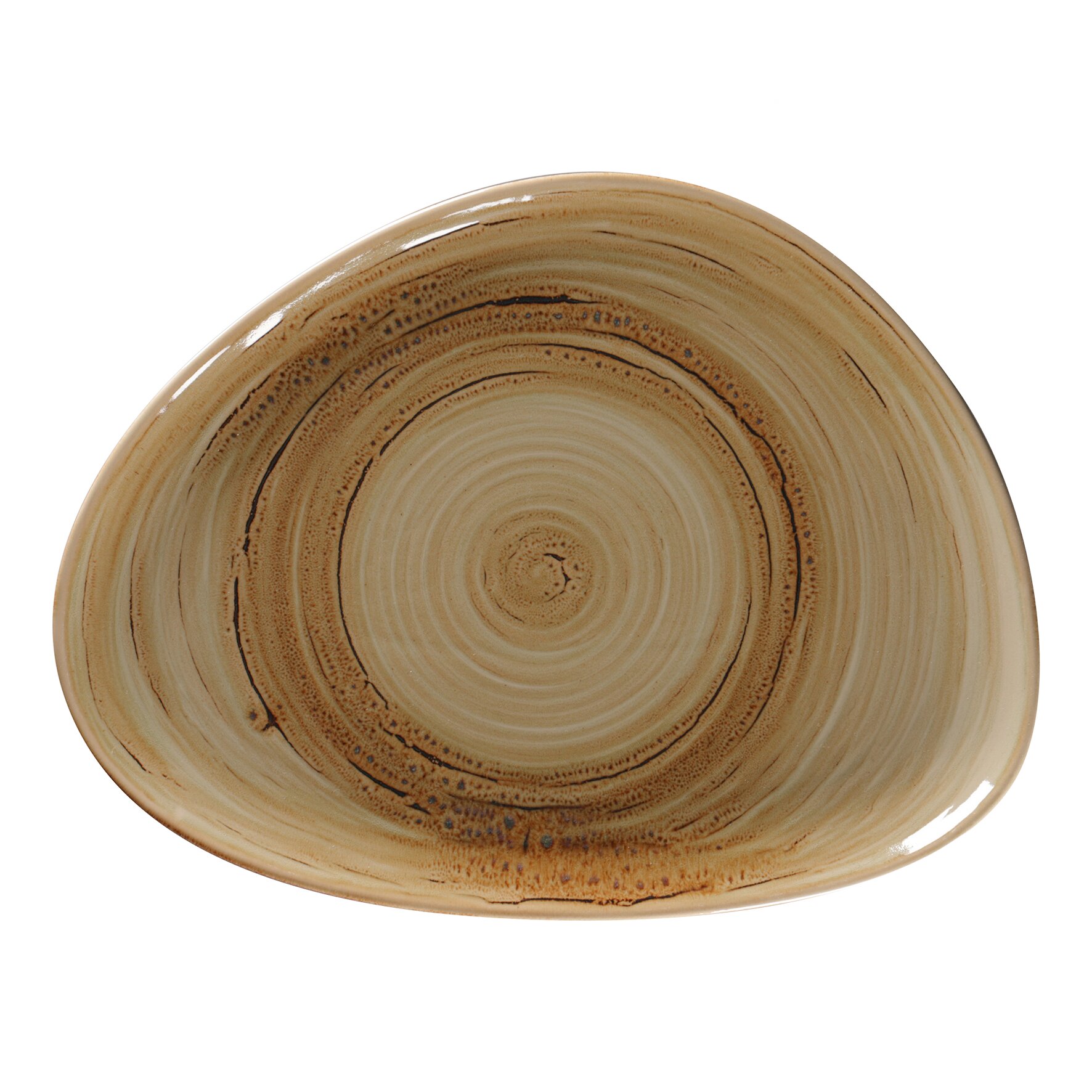 Teller flach organisch 326 x 250 mm garnet beige Spot Garnet Beige