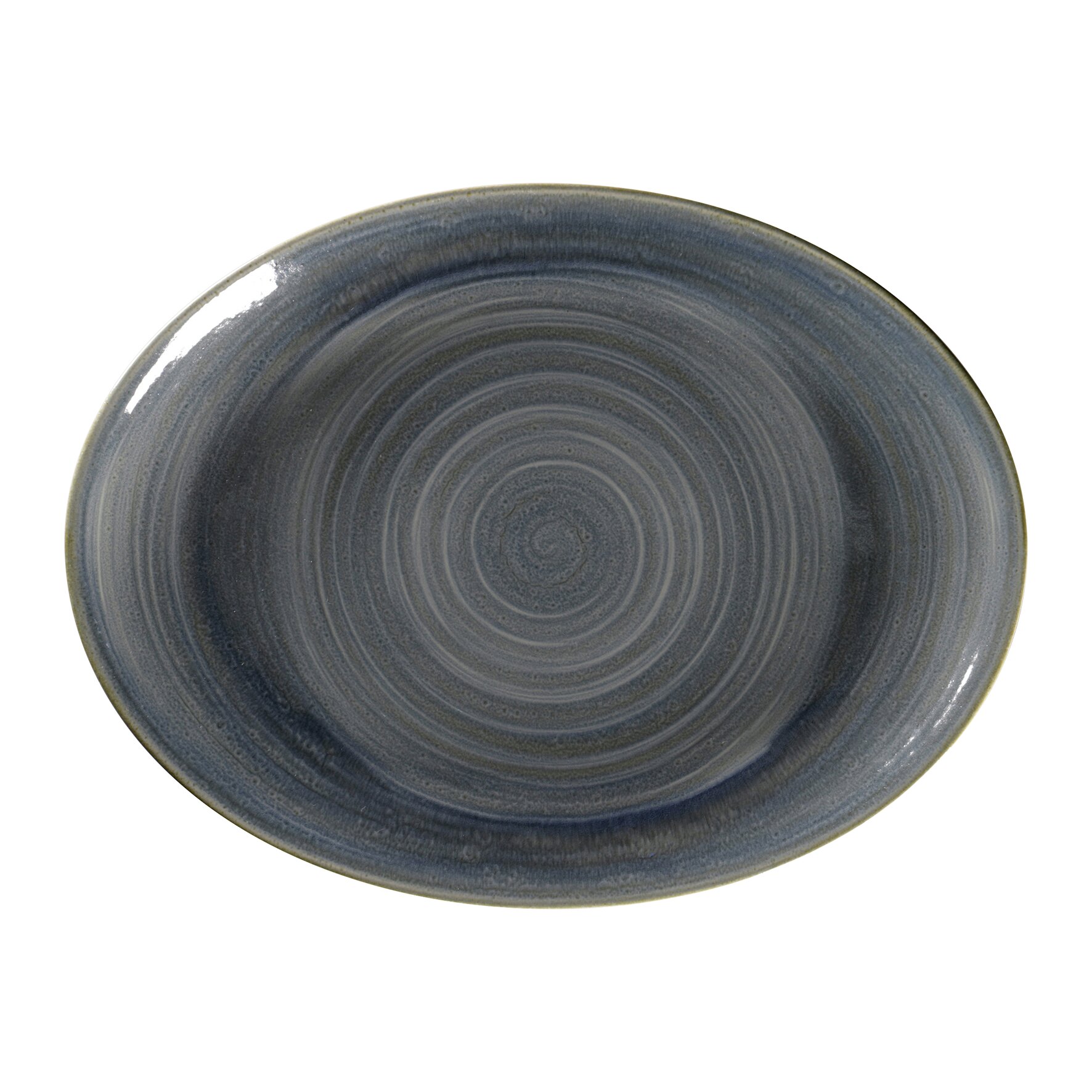 Platte oval 360 x 270 mm jade blue Spot Jade Blue