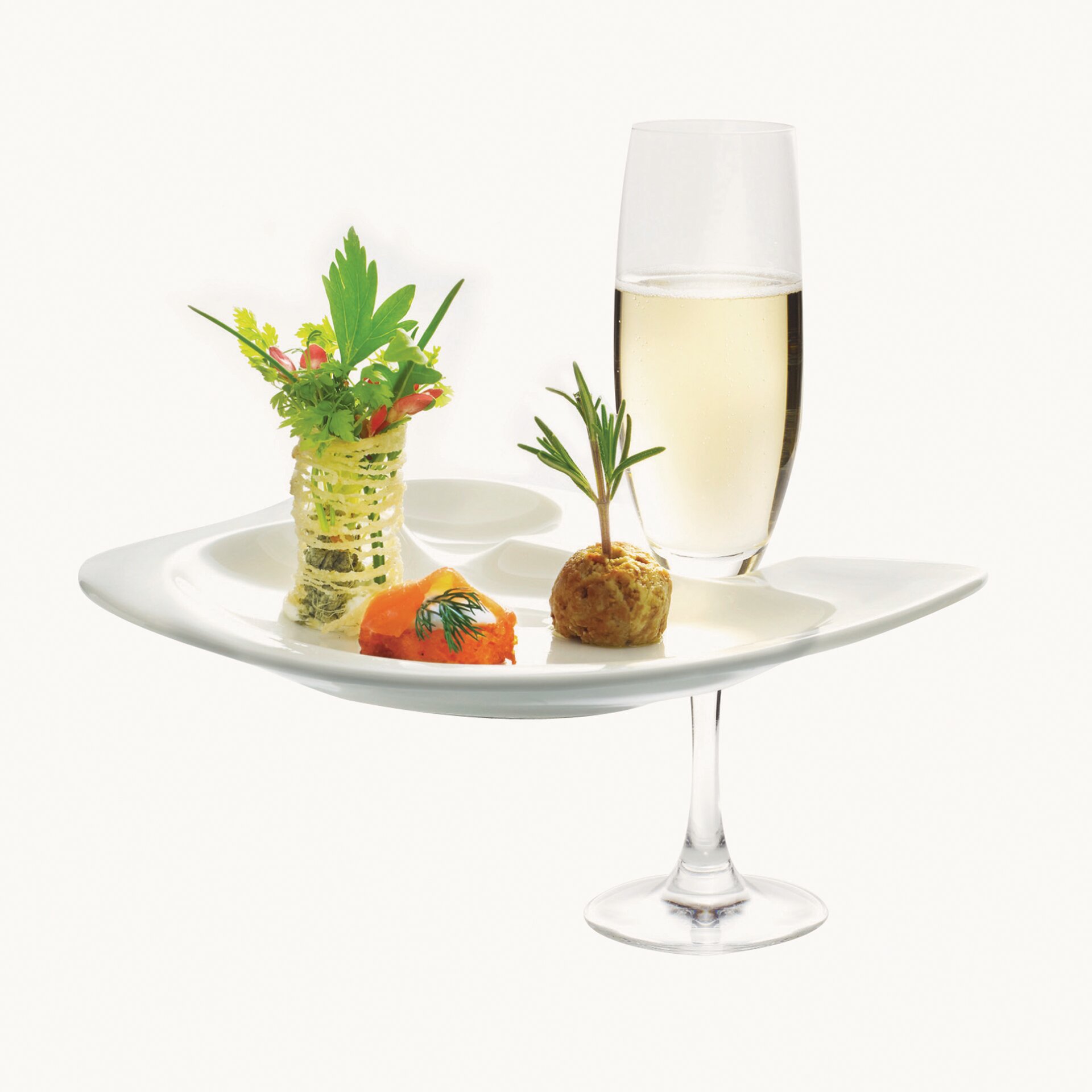 Cocktailteller 220 x 155 mm crème