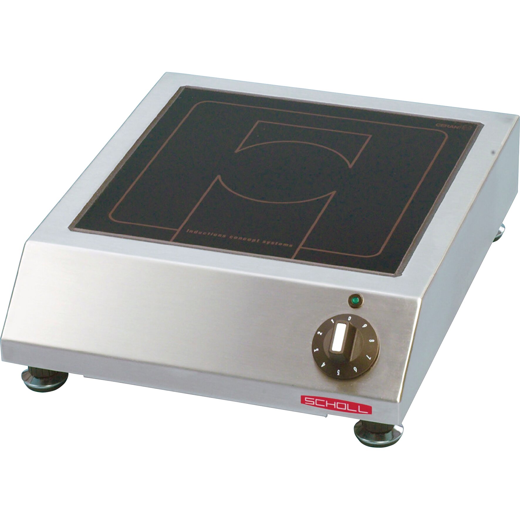Induktions-Kochfeld 1 Heizzone / Feld 260 x 260 mm / Auftischgerät