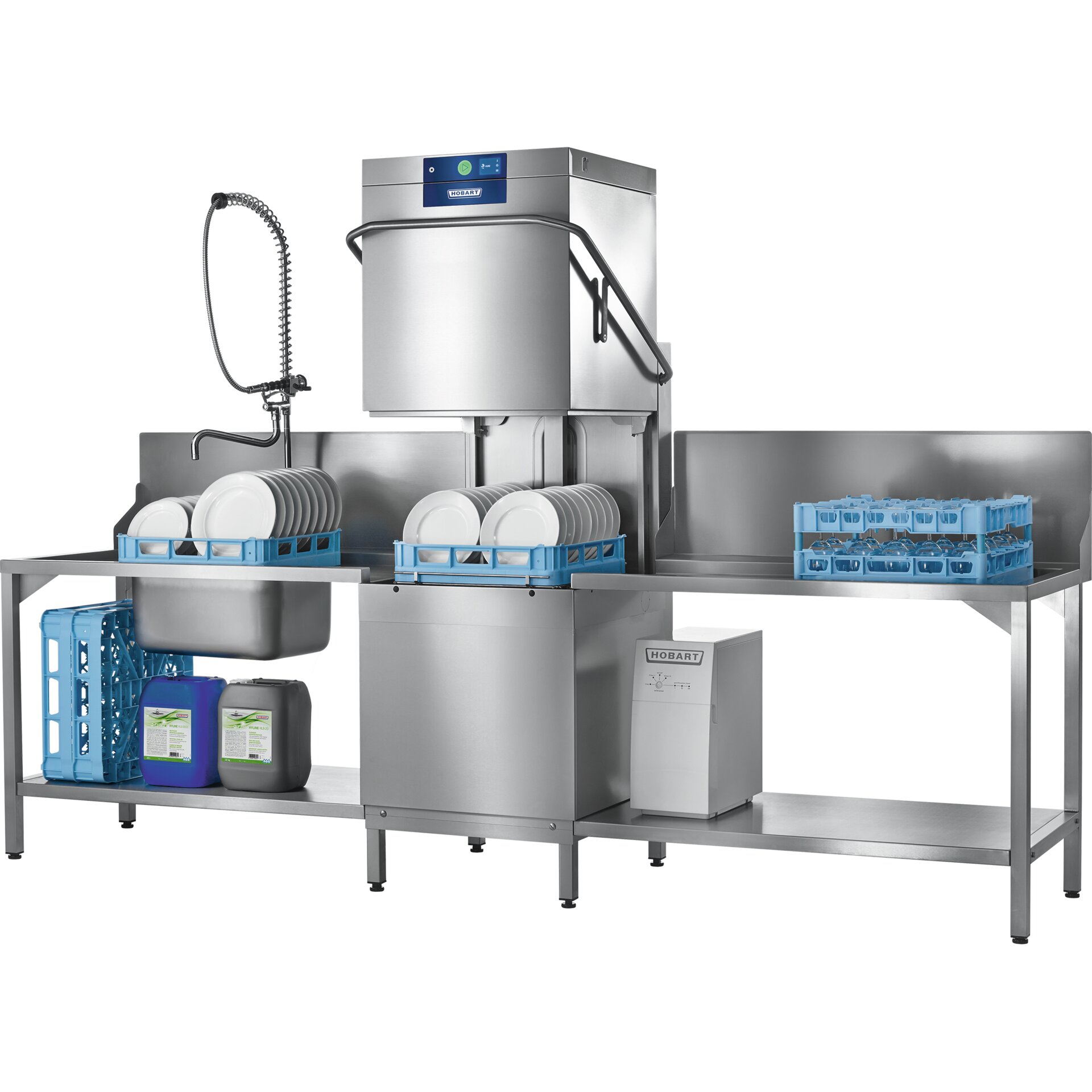 Durchschubspülmaschine PROFI AMXS-10B mit integr. Wasserenthärtung 500 x 500mm