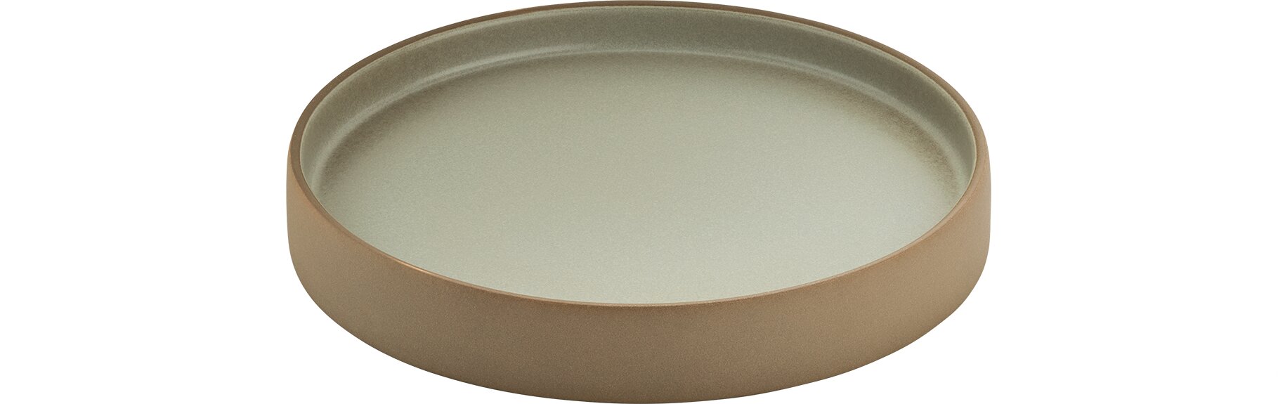 Teller flach / halbtief 210 mm beige/grau 2in1