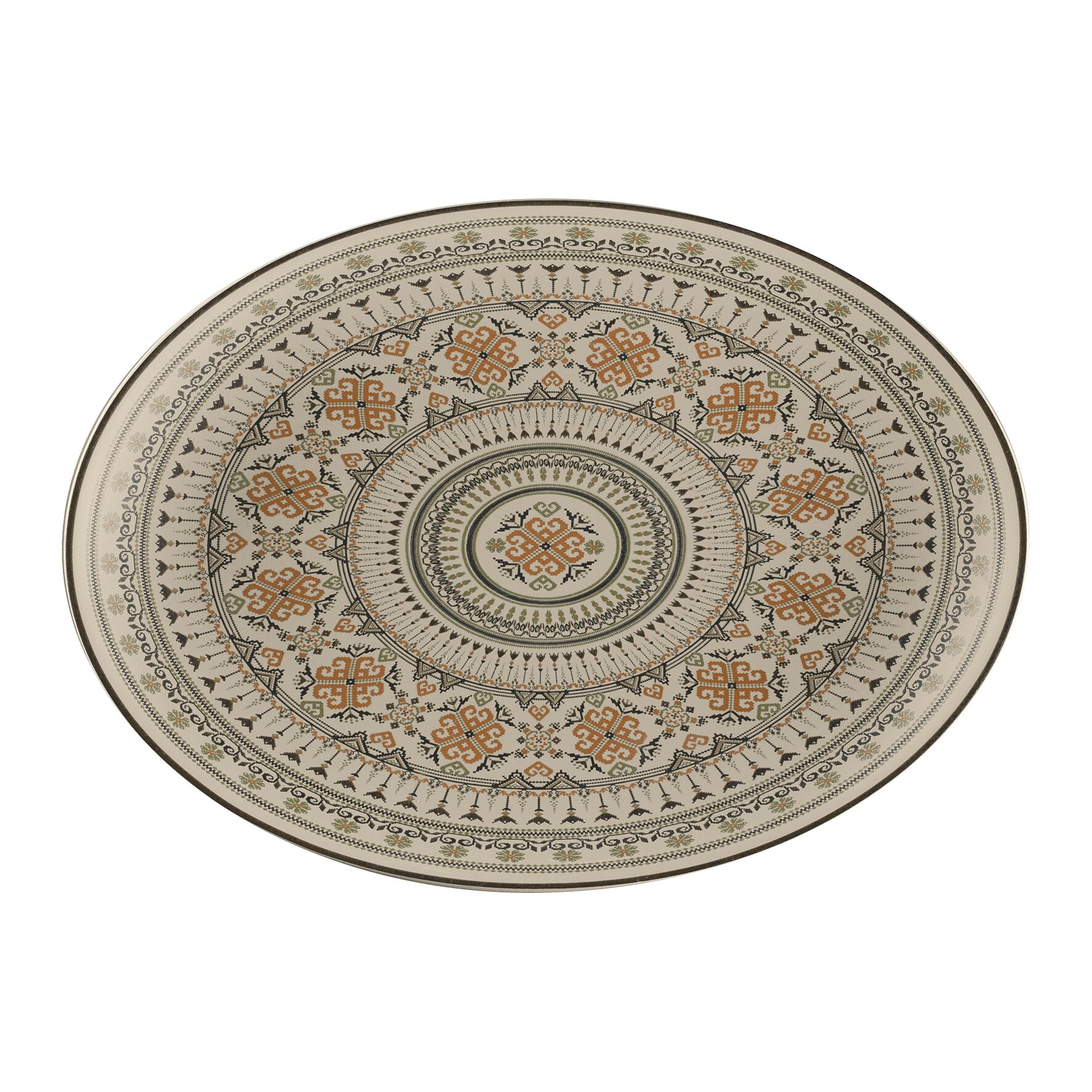 Platte oval 320 x 230 x 32 mm Argila Genoa