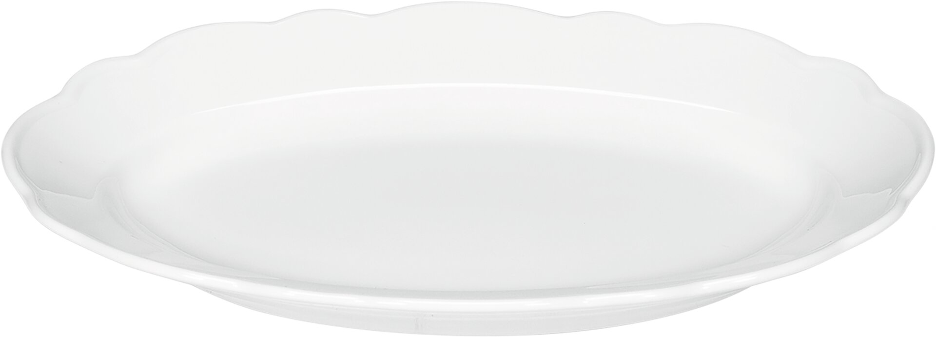 Platte oval mit Fahne 309 x 195 mm