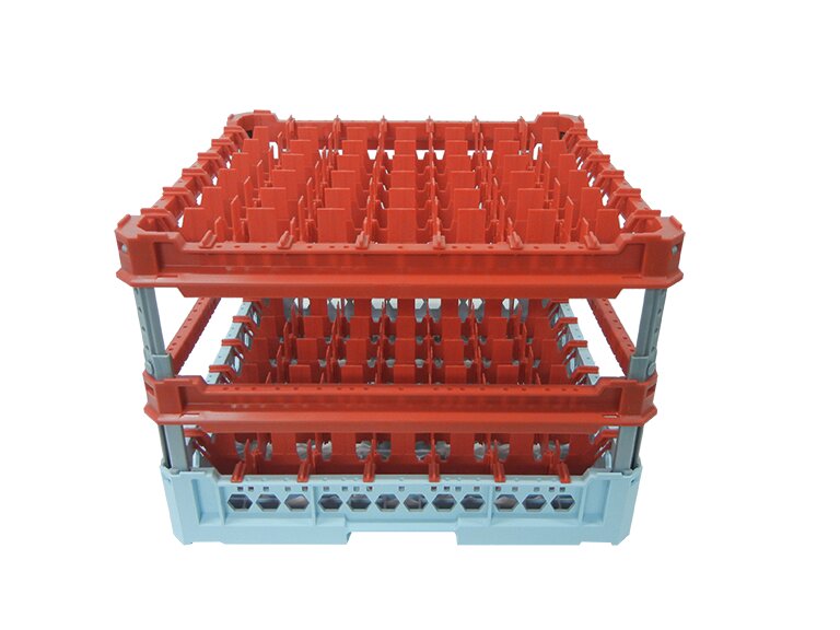 Gläserkorb 49 Fächer 63 x 63 mm Glashöhe max. 340 mm / 500 x 500 mm