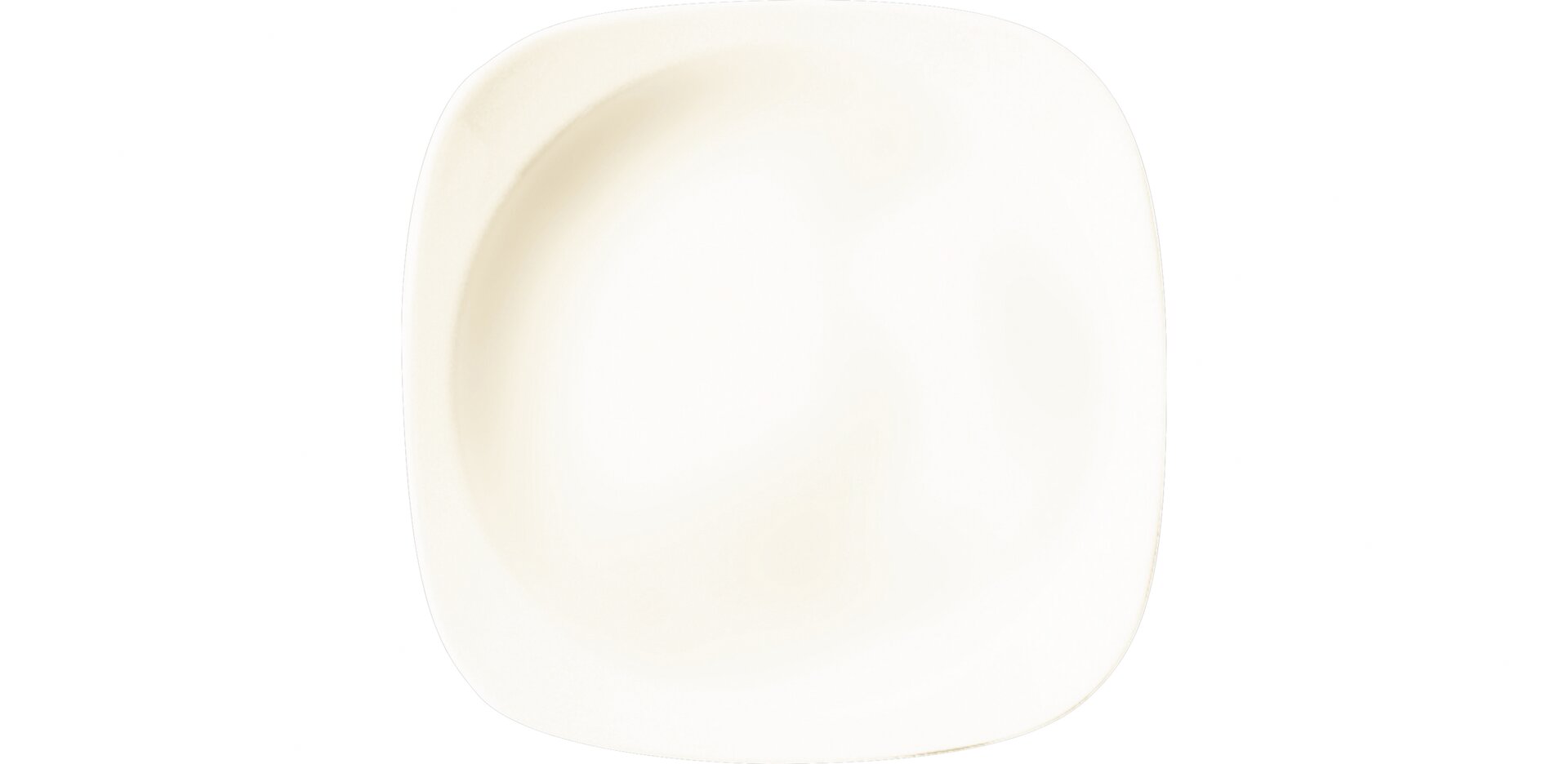 Teller tief quadratisch 210 x 210 mm crème