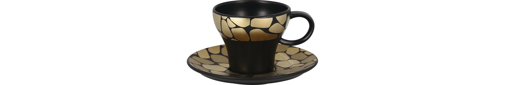 Untertasse 112 mm für PBMOCU09 schwarz / gold
