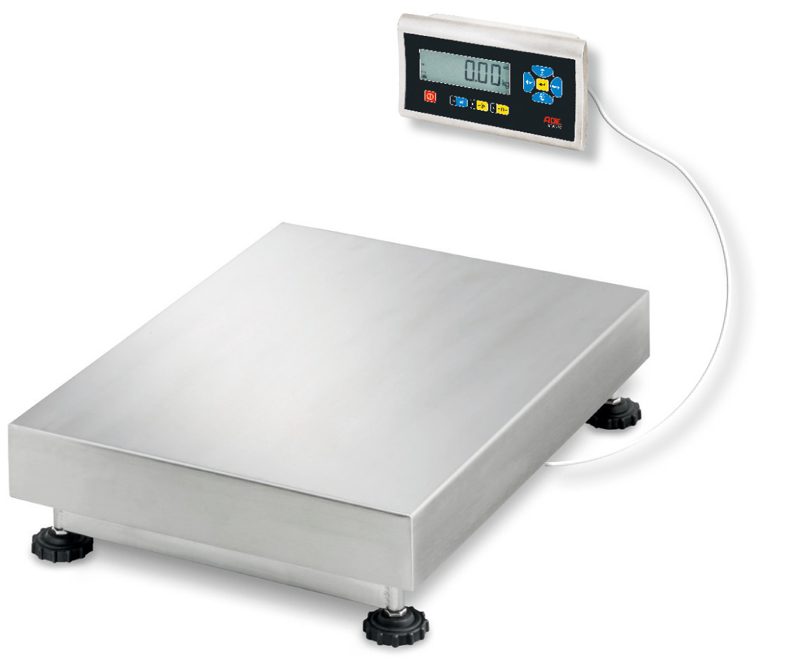 Edelstahl-Plattformwaage 60,00 kg /  ohne Eichung / Ziffernschritt 20 g
