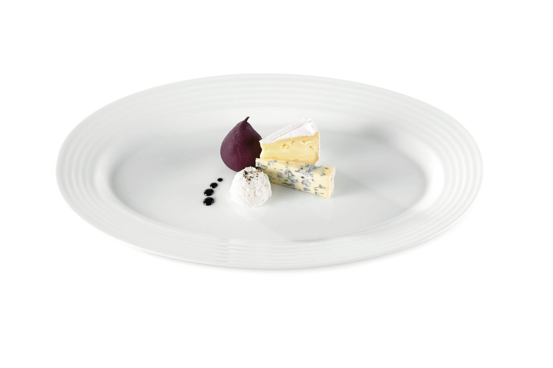 Platte oval 320 x 220 x 27 mm crème