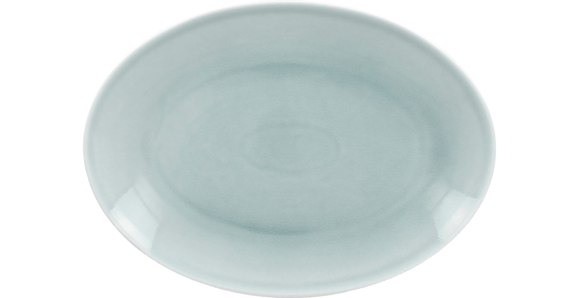 Platte oval 260 x 190 mm plain-blue Vintage