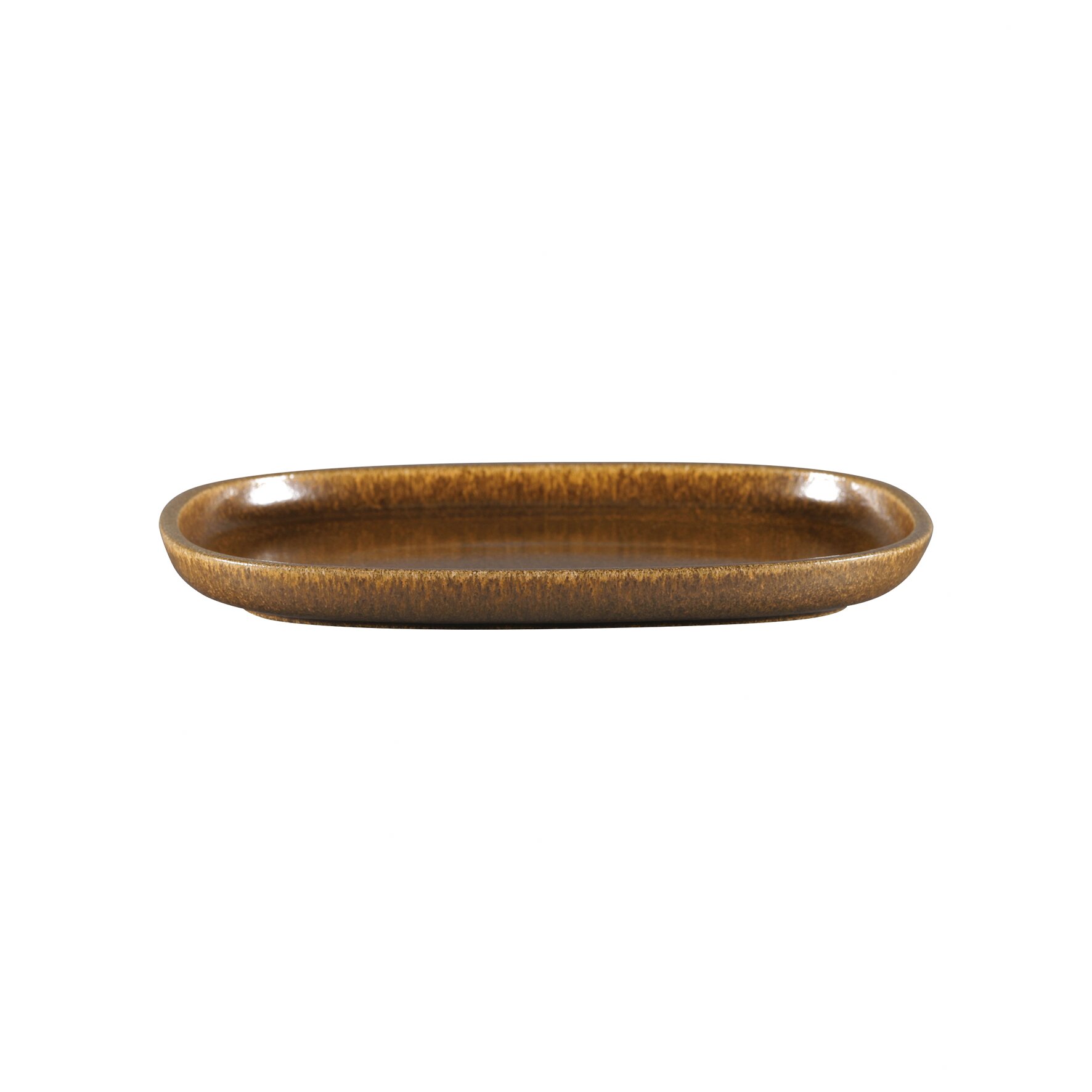 Platte oval flach 261 x 180 mm rust brown Ease Rust Brown