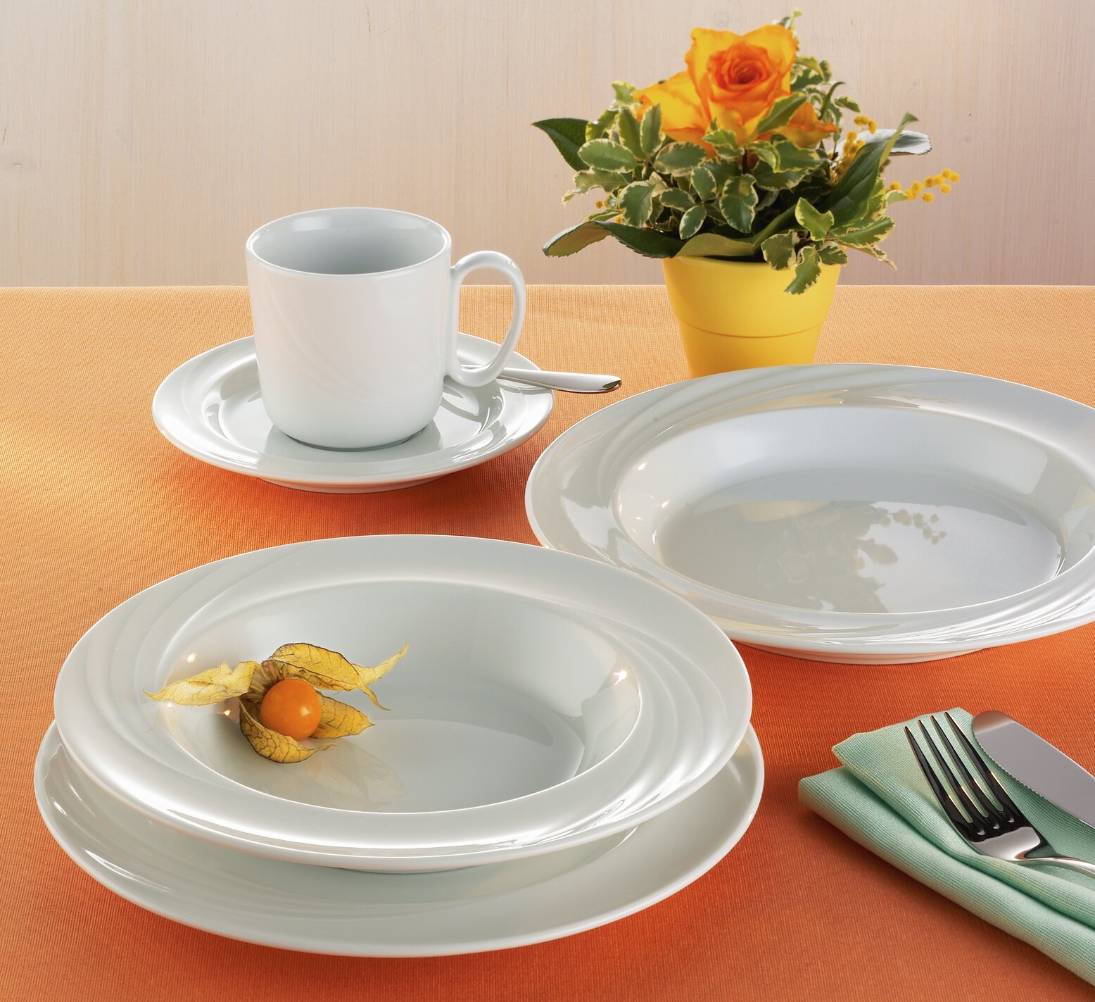Teller flach mit Fahne 257 mm Donna