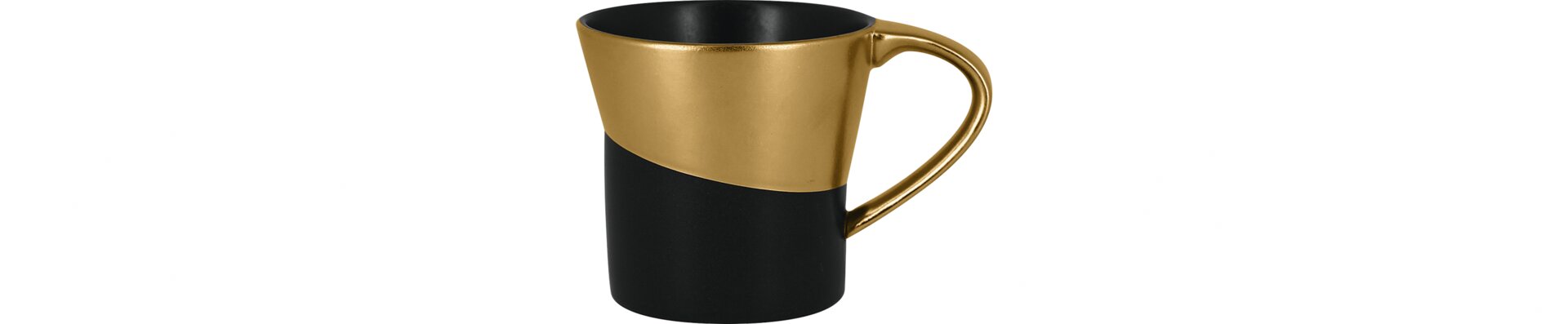 Kaffeetasse 83 mm / 0,23 l schwarz / gold