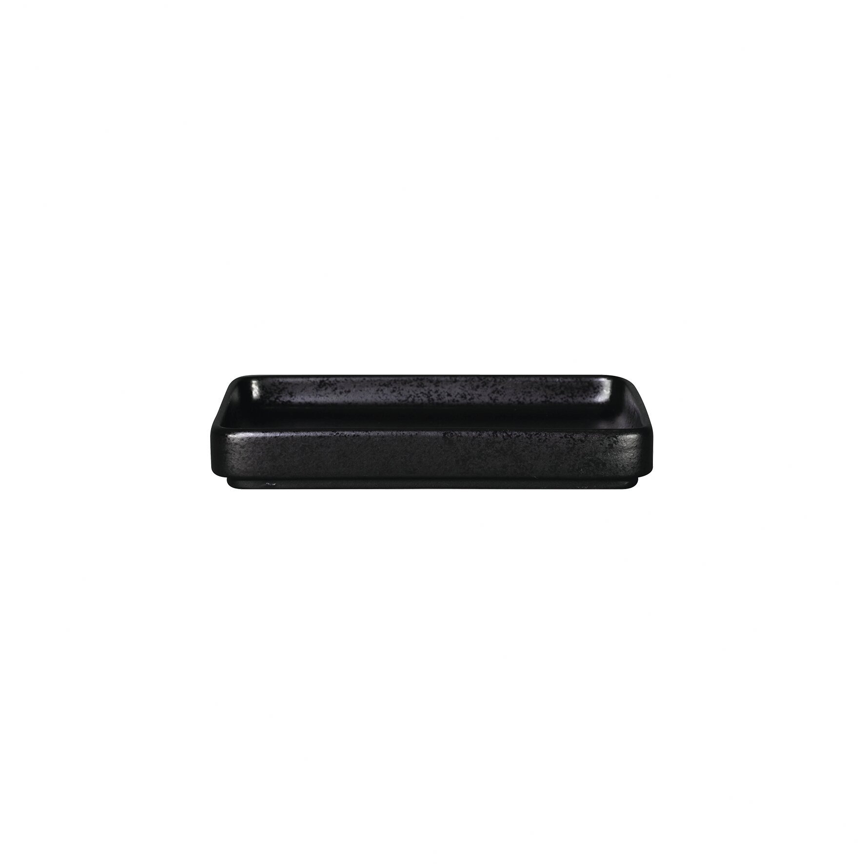 Teller flach quadratisch 160 x 160 mm schwarz Karbon Fractal