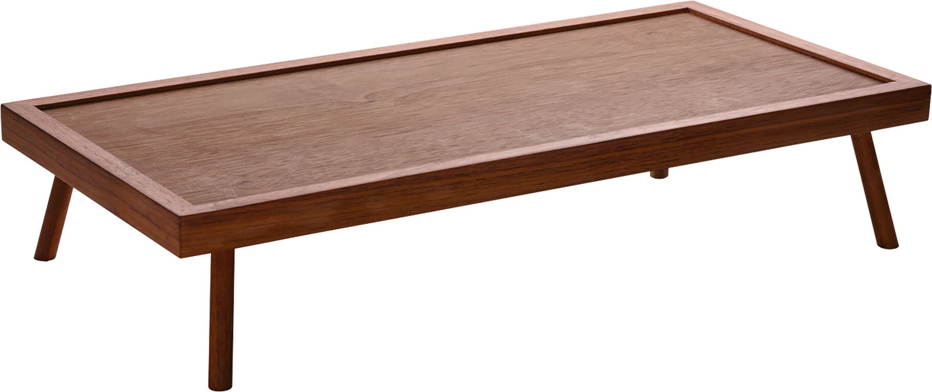 Presenter Nussbaum auf 80 mm Füßen 500 x 240 x 100 mm braun Loft