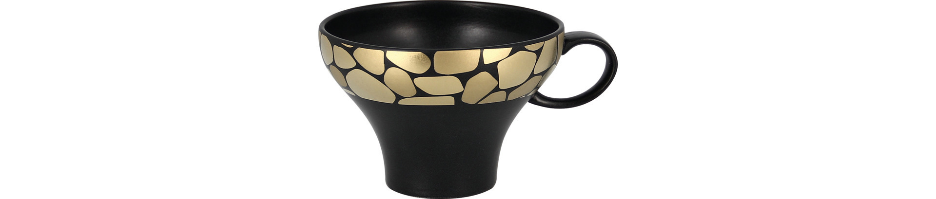 Cappuccinotasse 0,28 l schwarz / gold