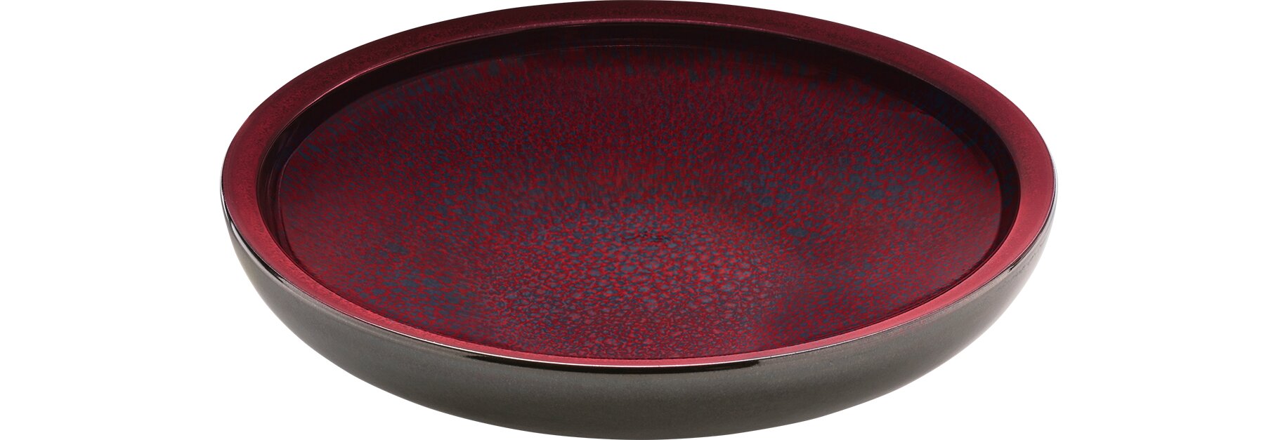 Coupteller tief rund 250 mm / 1,30 l rot Glow