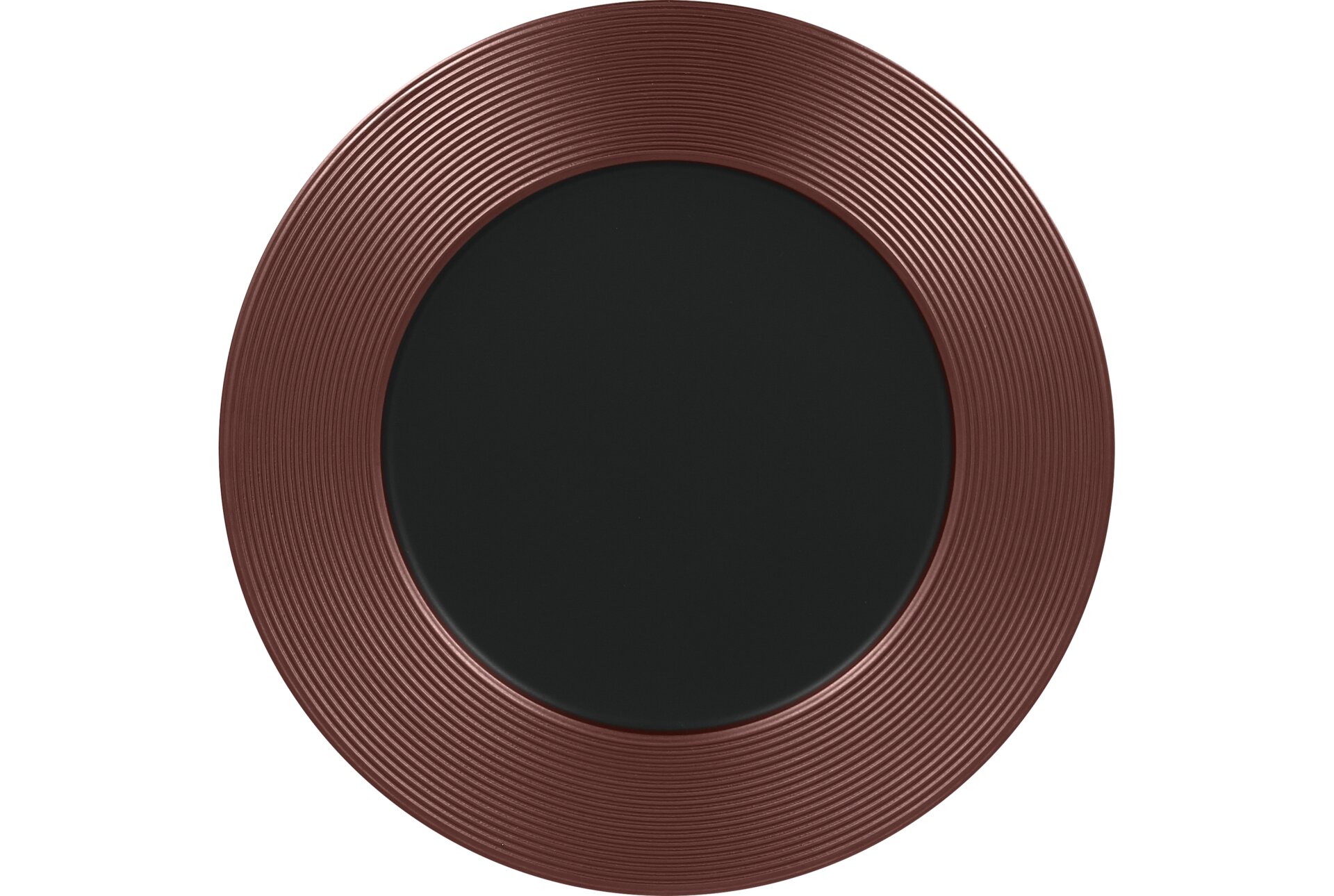 Teller flach 290 mm schwarz / bronze