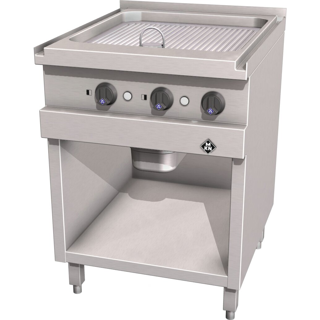 Elektro-Griddleplatte gerillt / 1 Supra  Bratfläche 500 x 540 mm