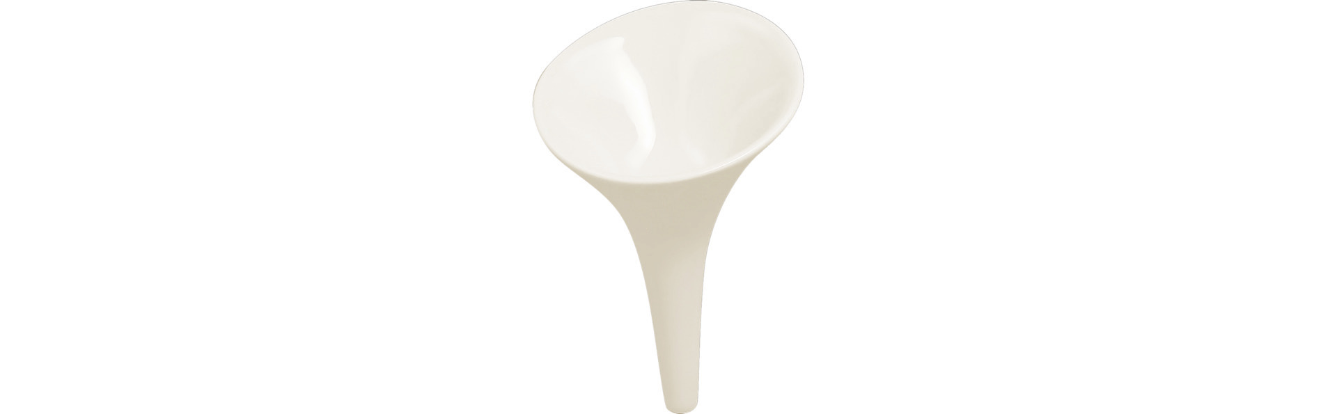 Schale konisch picked 90 mm plain-white