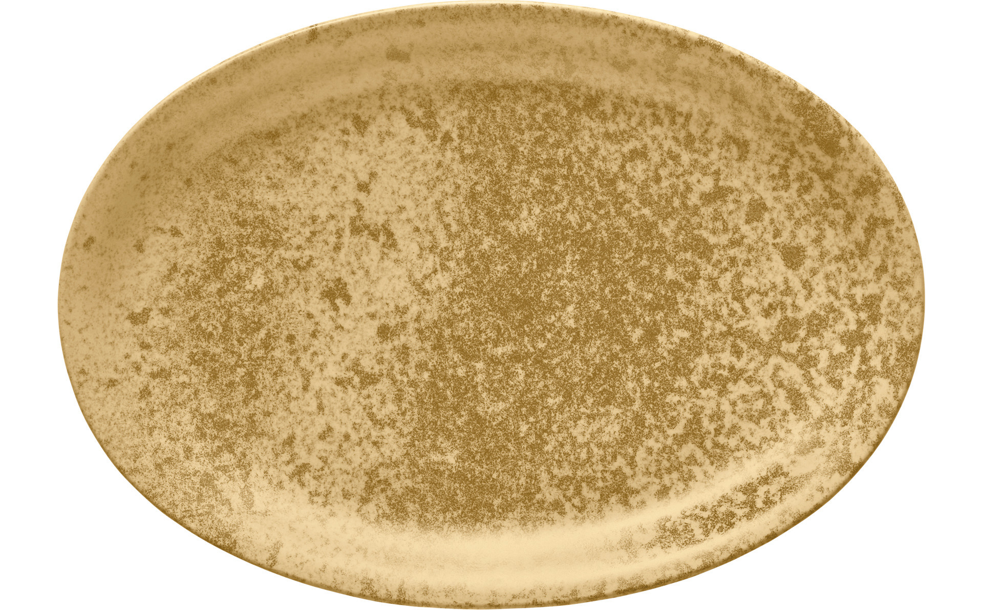 Platte oval 372 x 265 mm dark yellow
